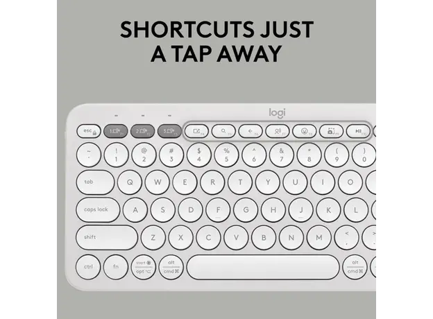 კლავიატურა LOGITECH Pebble Keys 2 K380s - TONAL WHITE - US INT'L - BT - INTNL-973 - UNIVERSAL, 3 image