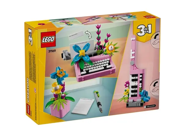 ლეგო LEGO Constructor Creator Typewriter with Flowers, 5 image