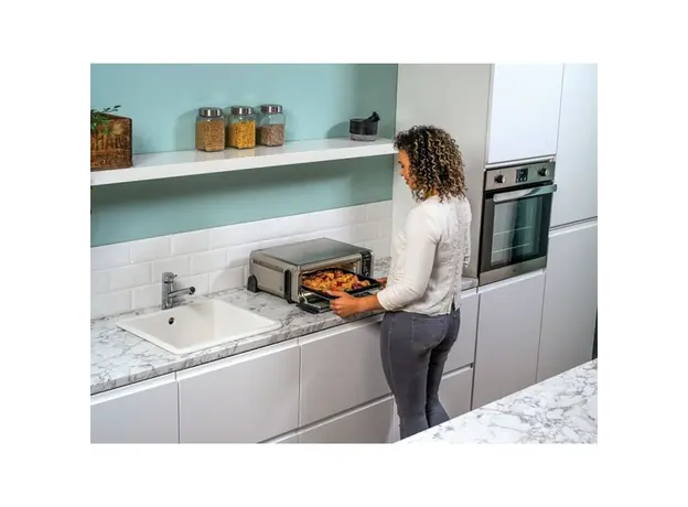 ელექტრო ღუმელი Ninja SP101EU, 2400W, 8in1 Flip Mini Oven, Black/Silver, 5 image