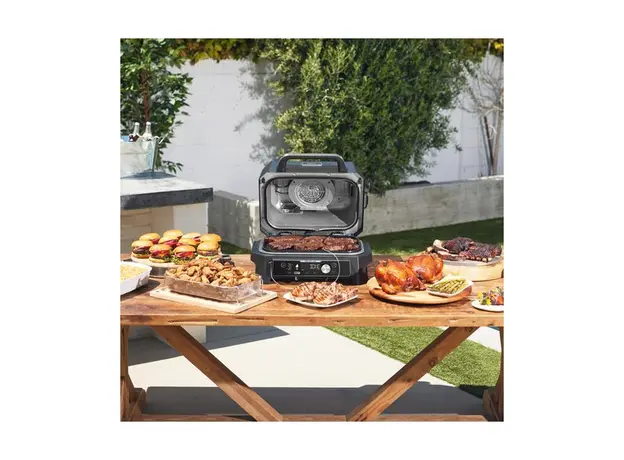 გრილი Ninja OG901EU Woodfire Pro Connect XL, 1700W, Outdoor Grill, Black/Blue, 8 image
