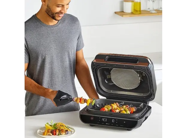 აეროგრილი Ninja AG551EUCP Foodi Max Health, 2460W, 3.8L, Grill And Air Fryer, Gold/Black, 5 image