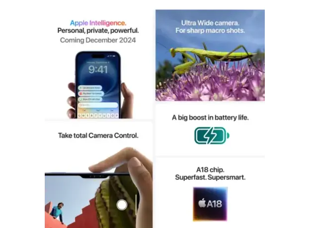 მობილური ტელეფონი Apple IPhone 16 128GB Pink,Model A3287, 6 image