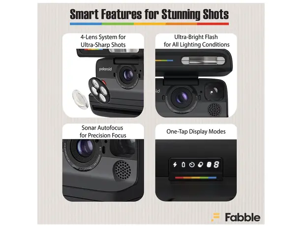 ფირის ფოტოაპარატი Polaroid Flip Bundle Color Film Black (8 photos), 3 image