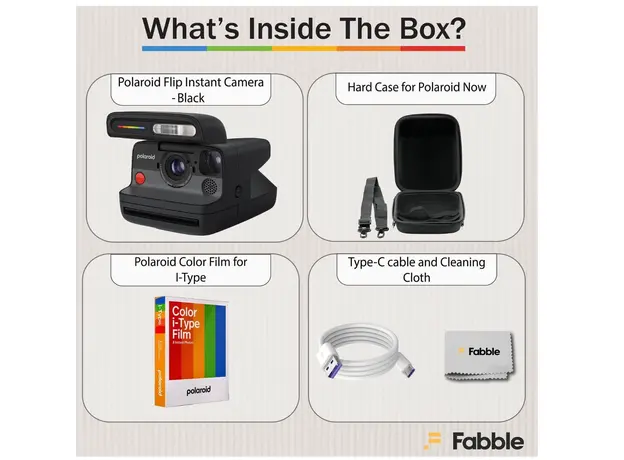 ფირის ფოტოაპარატი Polaroid Flip Bundle Color Film Black (8 photos), 4 image