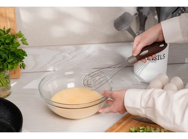 Ardesto Whisk Gemini, 28.6cm, stainless steel, plastic, gray-brown, 3 image