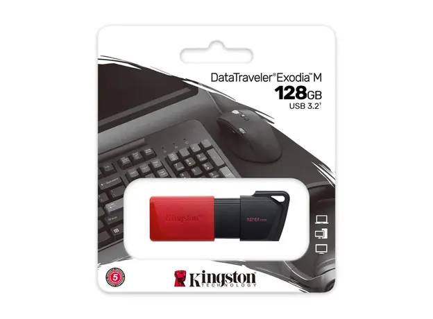 USB ფლეშ მეხსიერება kingston DTXM 128GB DataTraveler Exodia M USB 3.2 Black DTXM/128GB, 4 image