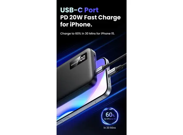პორტატული დამტენი UGREEN (25742) PowerBank 1000mAh, 4 image