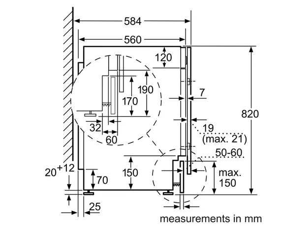 ჩასაშენებელი სარეცხის მანქანა + საშრობი BOSCH WKD28543EU 7/4 კგ., 6 image
