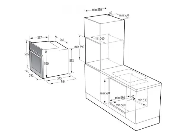 ჩასაშენებელი ელექტრო ღუმელი GORENJE BOSX6737E03B, 5 image