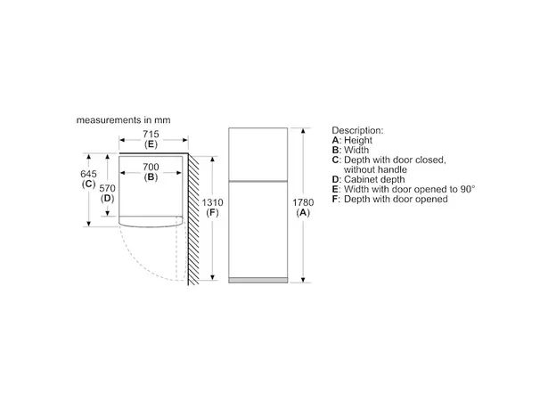 მაცივარი BOSCH KDN43NW20U, 5 image