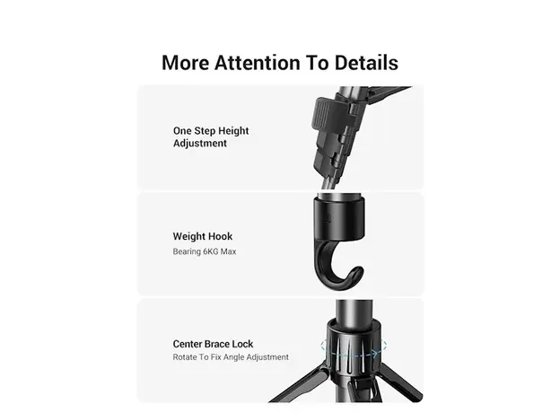 შტატივი UGREEN LP661 (15187), Specialized Tripod, Black, 3 image