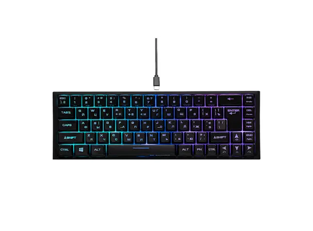 კლავიატურა 2E 2E-KG350UBK Gaming KG350 Keyboard, RGB, USB, Black, 3 image