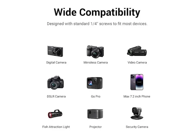 შტატივი UGREEN LP661 (15187), Specialized Tripod, Black, 4 image