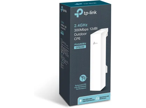 როუტერი TP-Link CPE220 2.4GHz 300Mbps 12dBi Outdoor CPE, 5 image