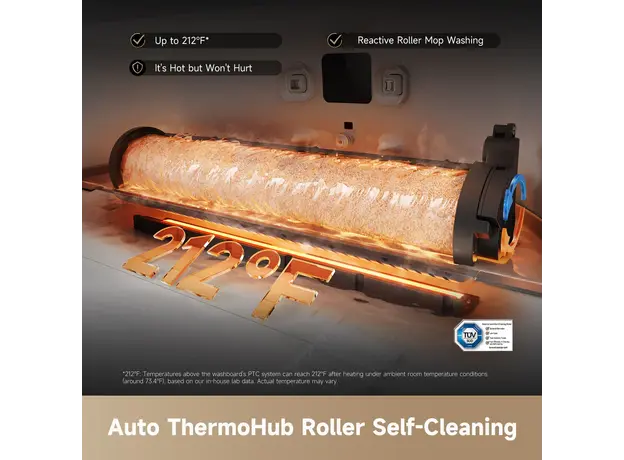 რობოტი მტვერსასრუტი Robot vacuum cleaner Dreame Robot Vacuum Aqua 10 Ultra Roller Complete Black (RLH71DE-1), 15 image