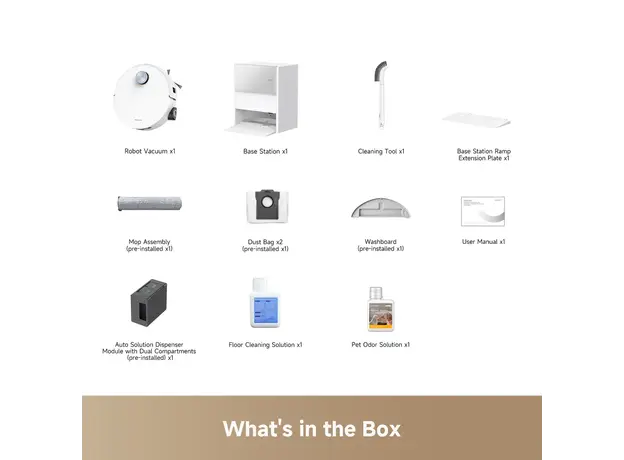 რობოტი მტვერსასრუტი Robot vacuum cleaner Dreame Robot Vacuum Aqua 10 Ultra Roller Complete Black (RLH71DE-1), 20 image