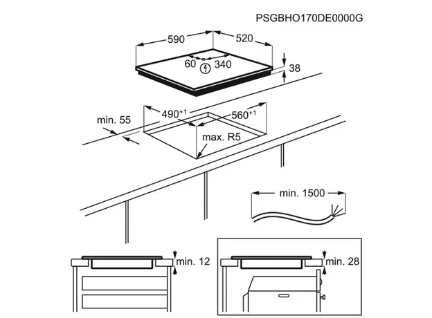 ჩასაშენებელი ზედაპირი Electrolux EHF6240IOK  Electric 60CM, 8 image