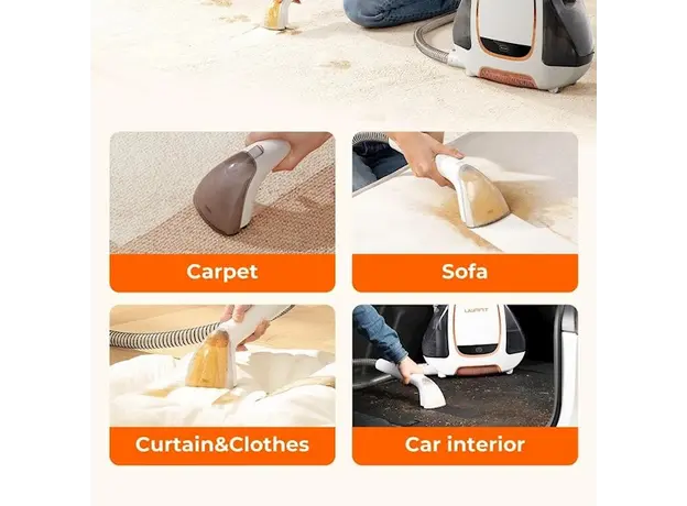 ქიმწმენდის აპარატი Uwant B100-S, 450W, 1.8L, Multiple Spot Cleaner, White, 9 image