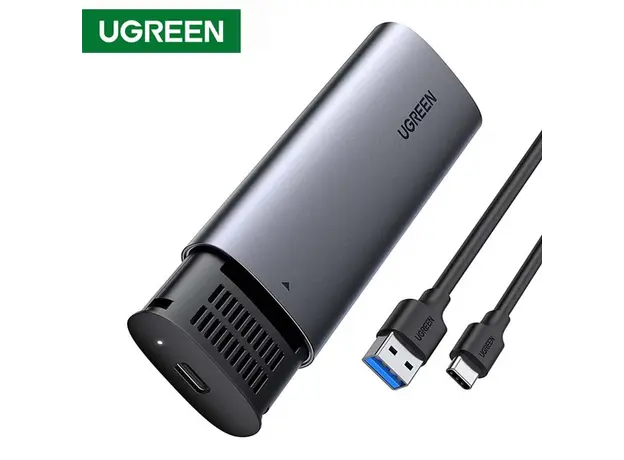 გარე მყარე დისკის ჩასადები UGREEN 10903 USB-C to M.2 NGFF 5G Enclosure A TO C Cable 50cm