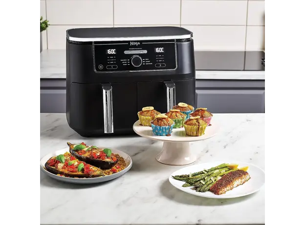 აეროგრილი Ninja AF400EU Dual Zone Air Fryer Black, 8 image
