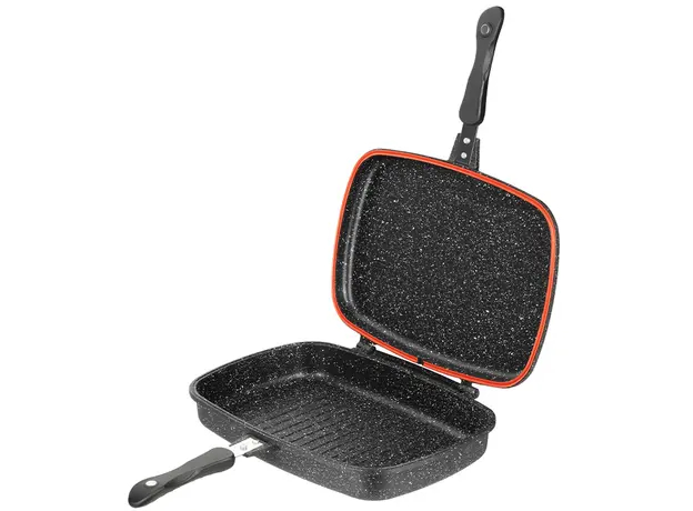 გრილის ტაფა Ardesto Double-sided grill pan Gemini Grill 36 cm, black, aluminum, 2 image
