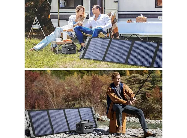 პორტატული დამტენი მზის ენერგიით UGREEN SC200 (15114), 200W, Solar Power Bank, Black, 6 image