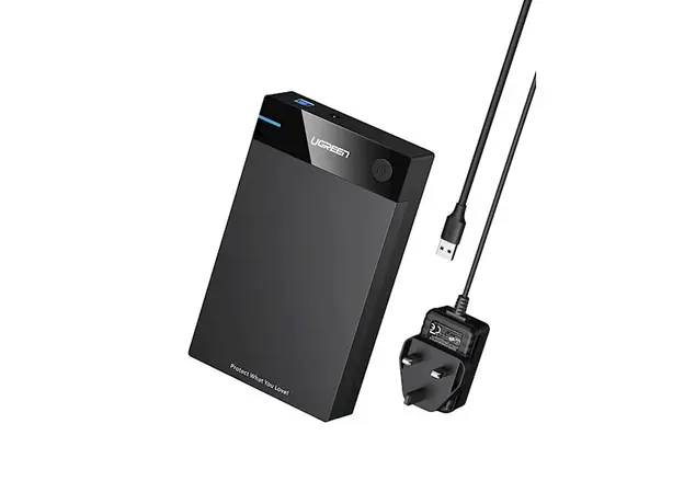 მყარი დისკის ქეისი UGREEN US222 (50422) USB 3.5 Inch HDD Enclosure SSD SATA USB 3.0 power Adapter, 3 image