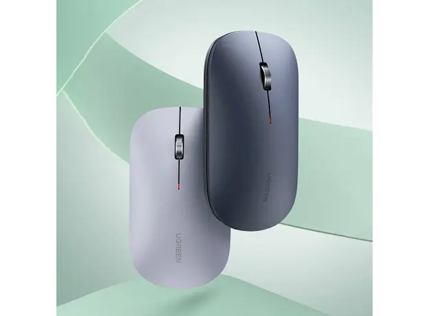 მაუსი Ugreen MU001 (90373), Wireless, 4000DPI, USB, Mouse, Light Gray, 4 image