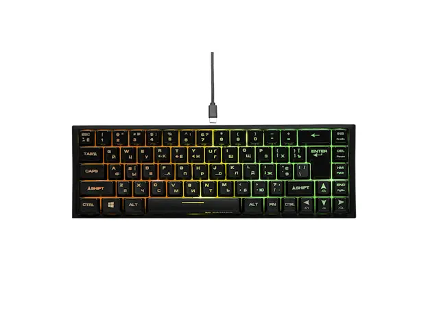 კლავიატურა 2E 2E-KG360UBK Gaming KG360 Wireless Keyboard, RGB, Black, 3 image
