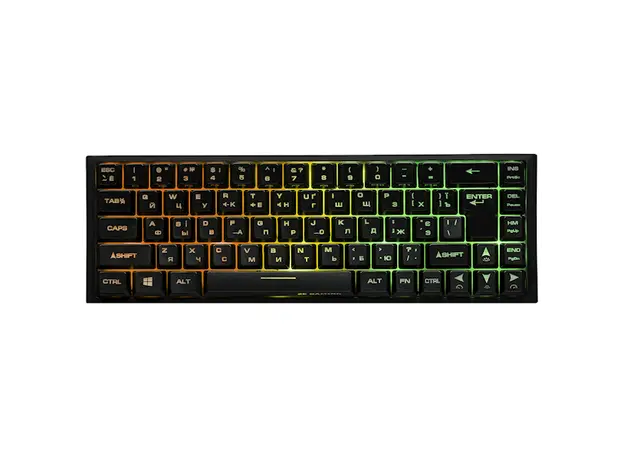 კლავიატურა 2E 2E-KG360UBK Gaming KG360 Wireless Keyboard, RGB, Black