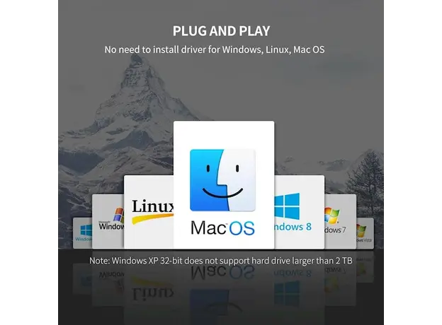 მყარი დისკის ქეისი UGREEN US222 (50422) USB 3.5 Inch HDD Enclosure SSD SATA USB 3.0 power Adapter, 7 image