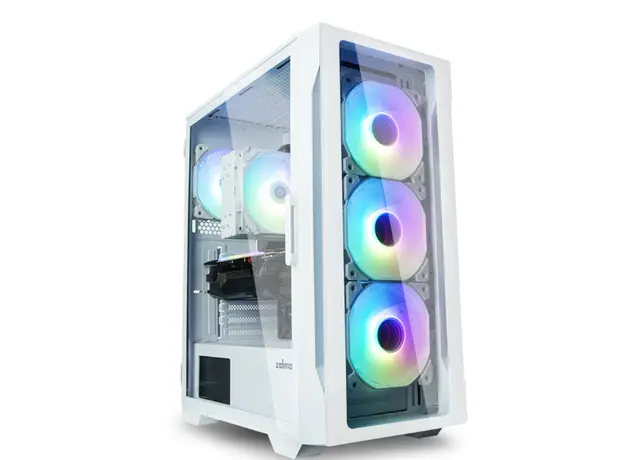 კომპიუტერის ქეისი Zalman Computer case I3 Neo TG, without PSU, 1xUSB3.0, 2xUSB2.0, 4x120mm RGB, TG Side/Front Panel, ATX, White, 2 image
