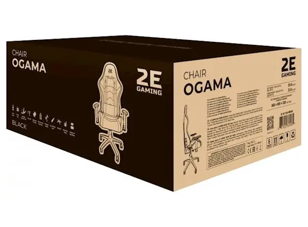 სათამაშო სავარძელი 2E GAMING Chair OGAMA RGB Black, 9 image