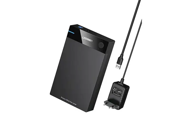 მყარი დისკის ქეისი UGREEN US222 (50422) USB 3.5 Inch HDD Enclosure SSD SATA USB 3.0 power Adapter, 4 image