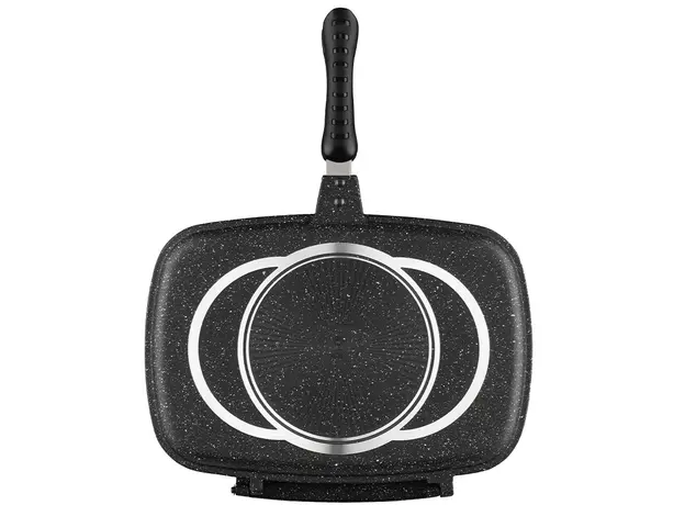 გრილის ტაფა Ardesto Double-sided grill pan Gemini Grill 36 cm, black, aluminum, 3 image