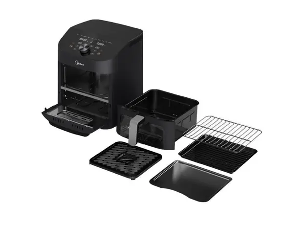 აეროგრილი Midea MF-CY110A, 1850W, 11L, Air Fryer, Black, 9 image