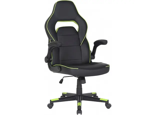 სათამაშო სავარძელი 2E 2E-GC-HEB-BK Gaming Chair Hebi Black/Green, 2 image