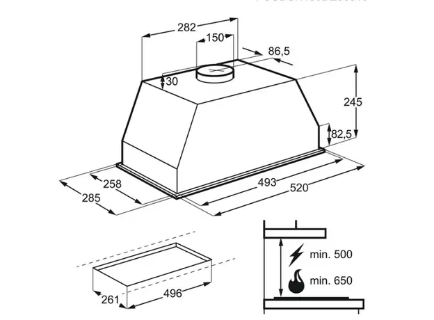ჩასაშენებელი გამწოვი Electrolux LFG525S, 5 image