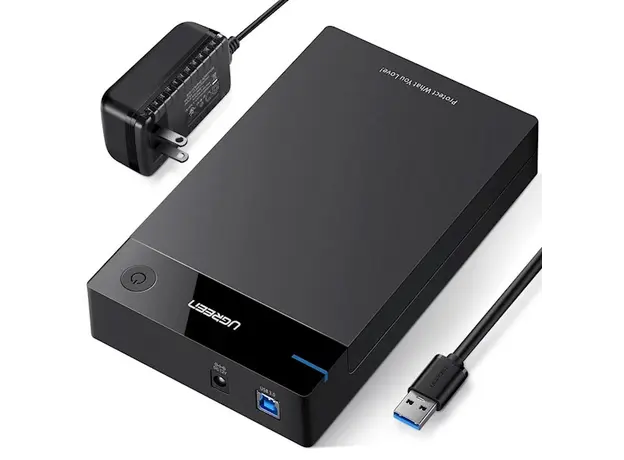 მყარი დისკის ქეისი UGREEN US222 (50422) USB 3.5 Inch HDD Enclosure SSD SATA USB 3.0 power Adapter