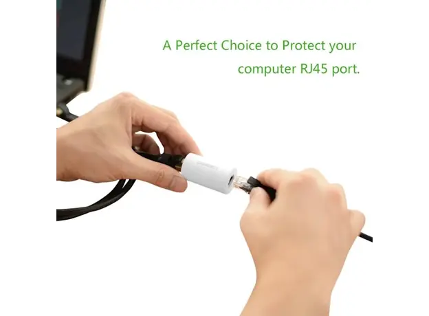ქსელის კაბელის გადასაბმელი UGREEN NW116 (20391) RJ45 Ethernet adapter 8P8C Female anti-thunder Rj45 connector Network extension cable adapter Ethernet cable (White), 4 image