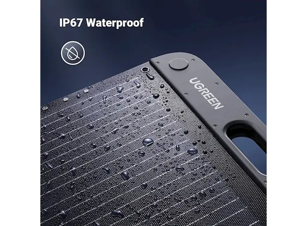 პორტატული დამტენი მზის ენერგიით UGREEN SC200 (15114), 200W, Solar Power Bank, Black, 3 image