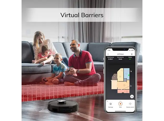 რობოტი მტვერსასრუტი მშრალი და სველი წმენდით ILIFE A10s Laser Navigation Robotic Vacuum & Mop with APP Control, 6 image