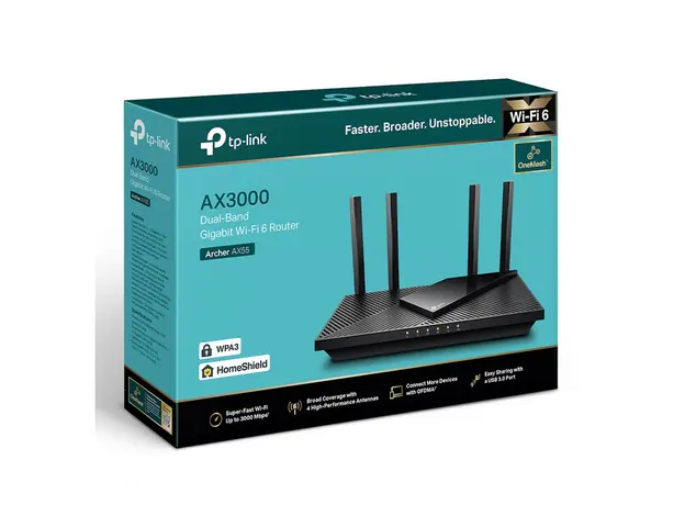 როუტერი TP-link Archer AX55 AX3000 Dual Band Gigabit Wi-Fi 6 Router, 5 image