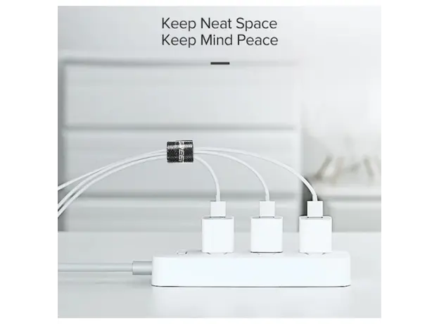 კაბელების მენეჯერი UGREEN LP124 (40356) Cable Organizer 5m Black, 3 image