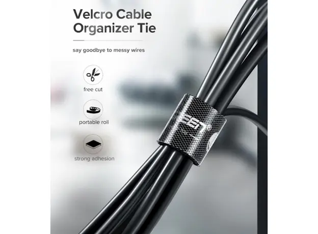 კაბელების მენეჯერი UGREEN LP124 (40356) Cable Organizer 5m Black, 5 image