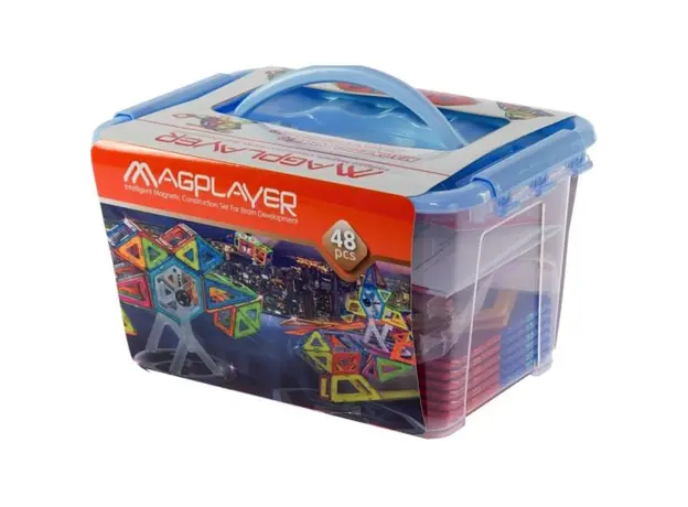 მაგნიტური კონსტრუქტორის ნაკრები Magplayer Designer magnetic set 48 e. MPT-48, 3 image