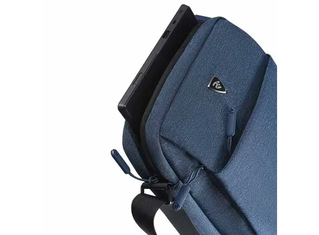 ლეპტოპის ჩანთა 2E Vertical Bag 2E, Melange 10", Navy-Blue, 3 image