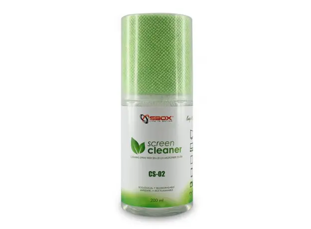 ეკრანის საწმენდი საშუალება SBOX Screen Cleaner CS-02 200 ml Green