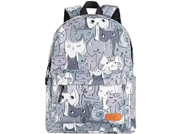 ლეპტოპის ჩანთა 2E BPT6114GC 13″ Backpack, TeensPack Cats, Gray, 2 image