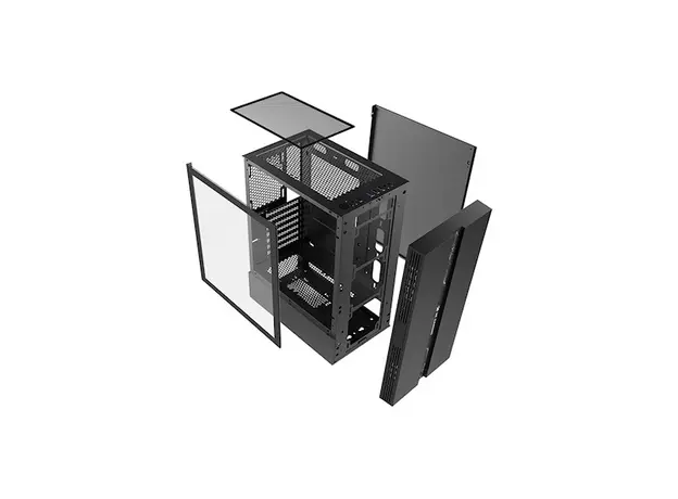 ქეისი 2E G2107 Gaming Case RUNA MidT, 2xUSB2.0, 1xUSB3.0, 1x120mm ARGB+ ARGB strip, TG (side panel), without PSU Black, 5 image
